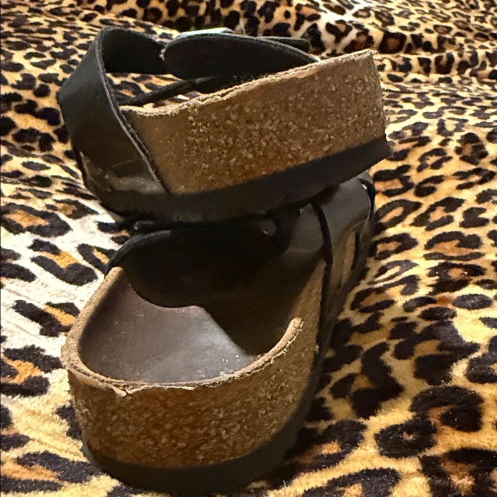 Birkenstock Dark Leather Sandals - Picture 7 of 12